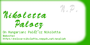 nikoletta palocz business card